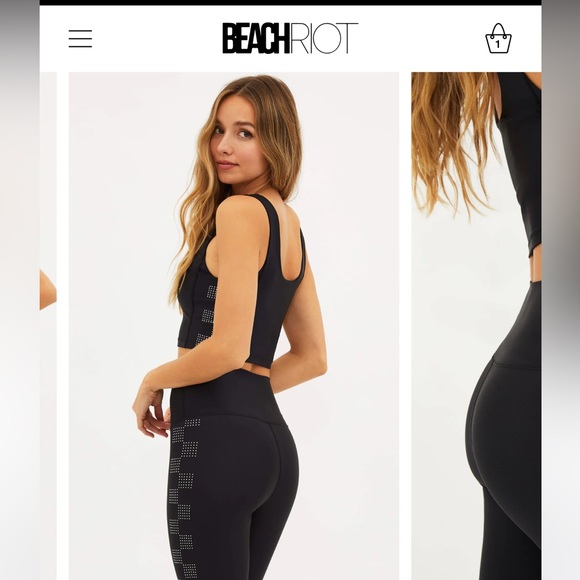 Beach Riot Black Rhinestone check - Picture 1 of 6